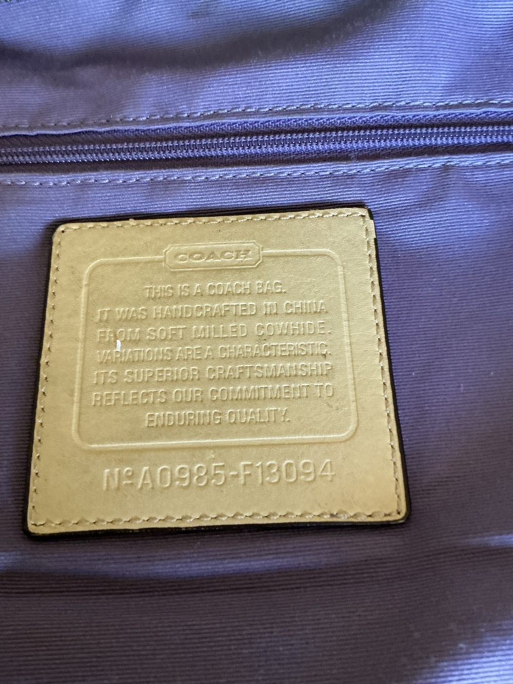 Coach Pebbled Pale Yellow Leather Shoulder Bag - Picture 8 of 12
